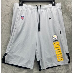 Nike Men's Pittsburgh Steelers On Field Shorts Small Gray Training NFL‎ Football